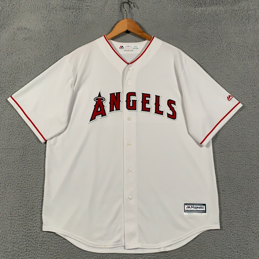 Majestic Los Angeles Angels Jersey Mens XL White Cool Base MLB Baseball LA